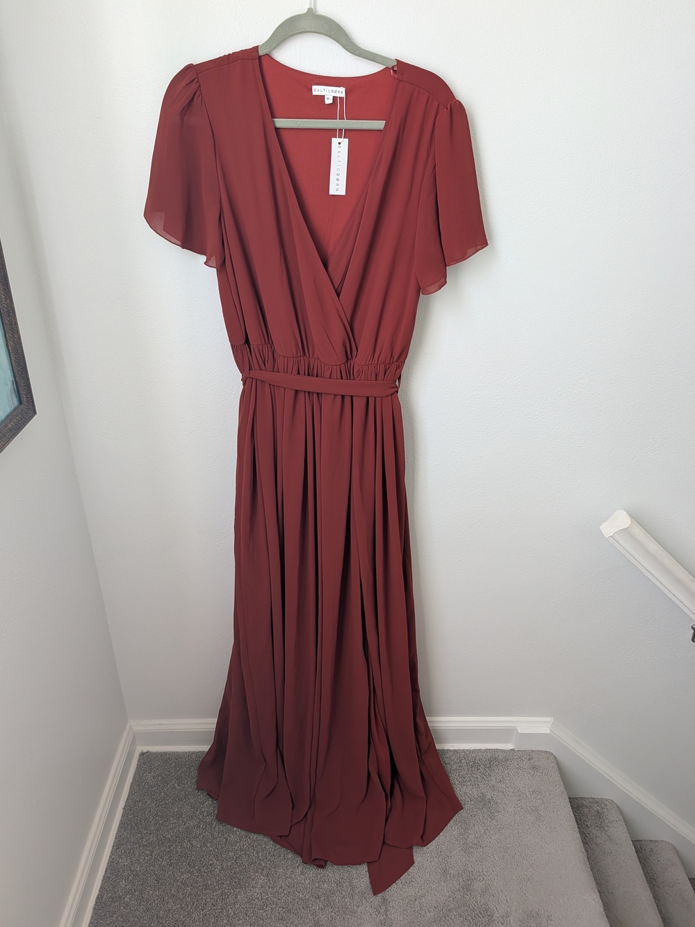 Baltic Born Rust Wrap Maxi Dress, XL